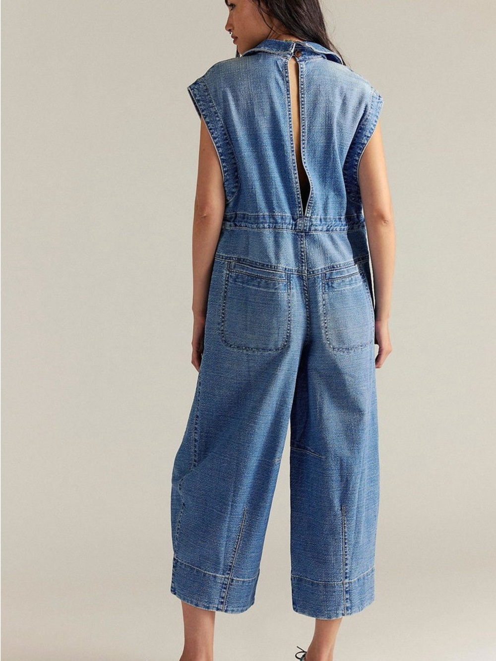 We The Free Lantana Cropped Coverall  size large NWT retail $228 - Picture 5 of 9